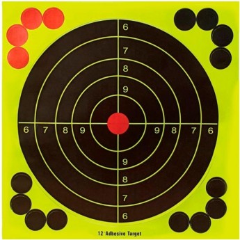 Мишень самоклеящаяся осыпающаяся STALKER, круглая, 30.5х30.5см, D26см, 5 шт